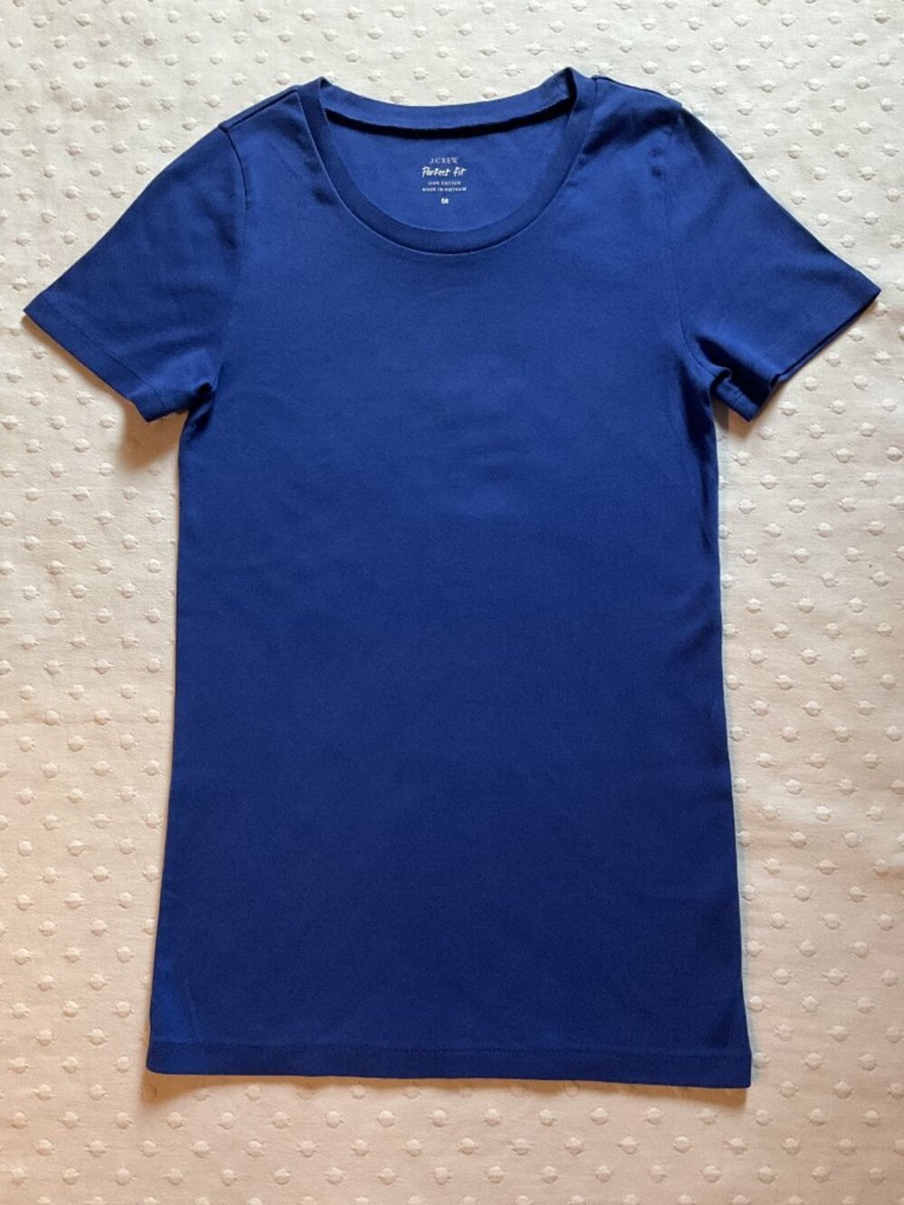 NWOT J Crew Women’s Perfect-Fit T-Shirt, S/S, Royal Blue, Sz M